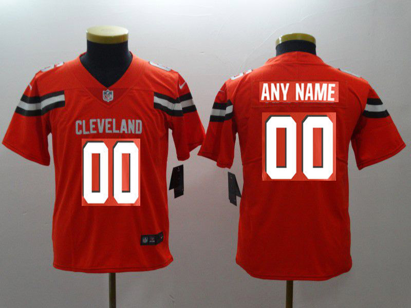 Youth Cleveland Browns Custom  Orange Nike Vapor Untouchable Playe NFL Jerseys